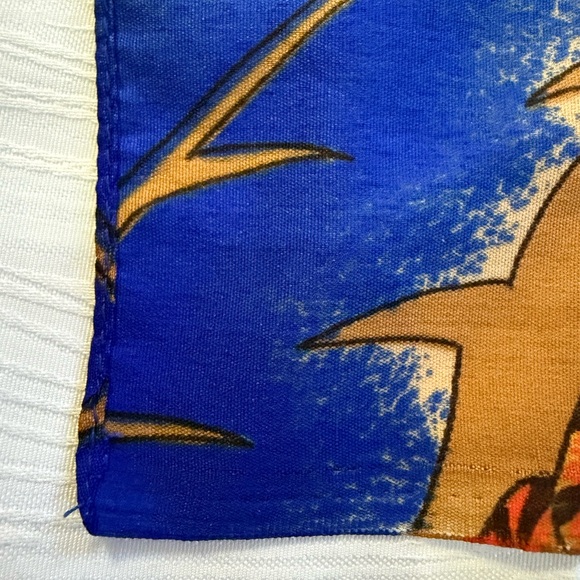 Vtg Jungle Tiger Leopard Oversized Scarf Wrap 68x43 Versace Style 90s Bright EUC - Picture 5 of 11